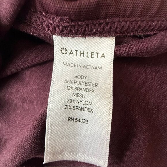 Athleta Uptempo Tunic Long-Sleeved Top, Auberge Burgundy, Size XL - Picture 6 of 9